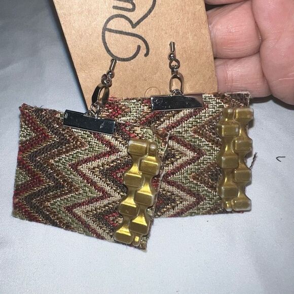 Ruby Lee Handmade Fabric Earrings - Picture 3 of 7